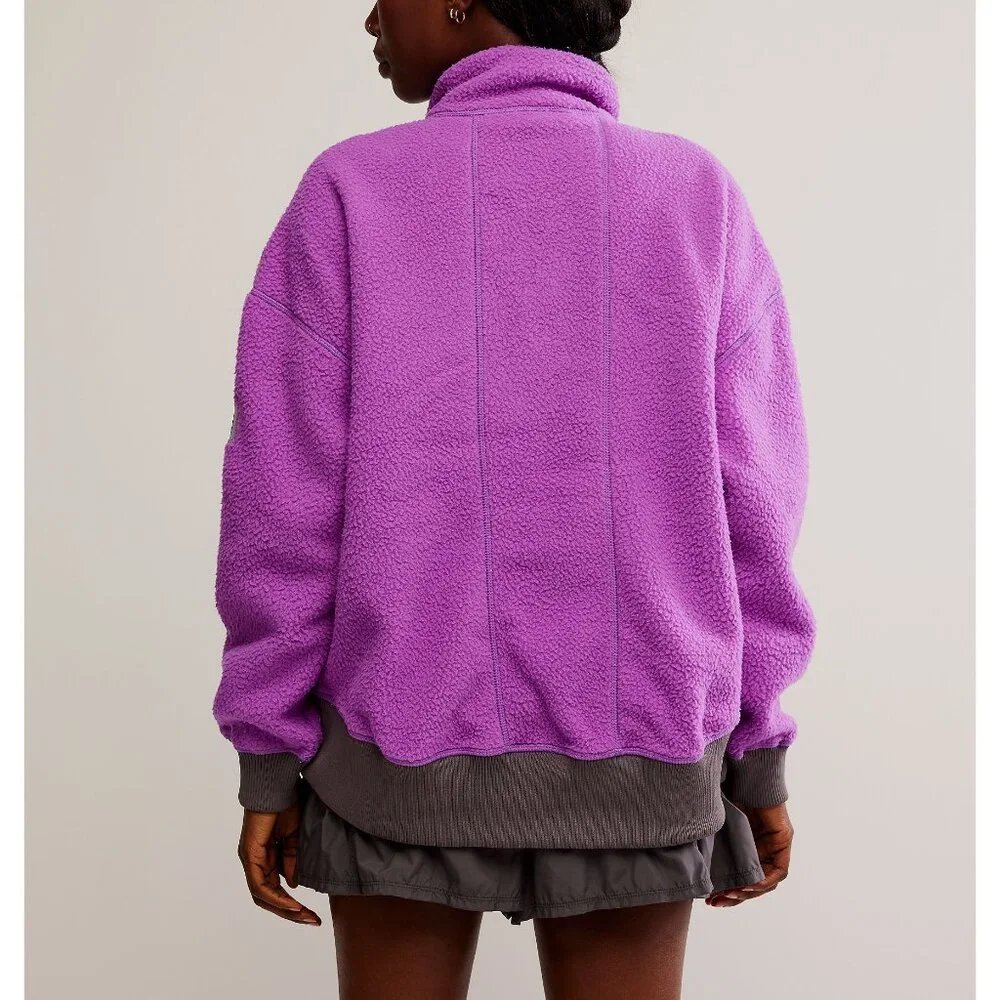 🎉LAST CHANCE🎉 FP MOVEMENT Hit The Slopes Quarter Zip Pullover / Red Violet - Picture 4 of 7